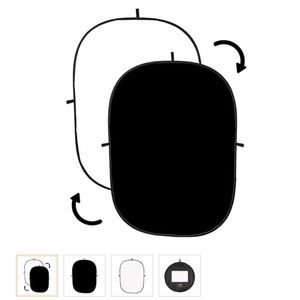 Impact BGC-BW-57ll Collapsible Background Black/White 5x7’